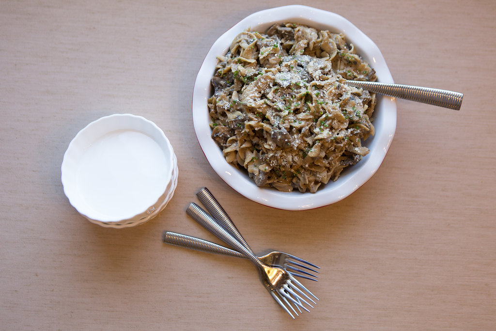 tallarines pollo tetrazzini